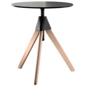 Topsy Adjustable height table by Magis Black/Natural wood