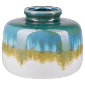Flower Vase Multicolour Ceramic Pot Home Decoration Accessory 16 cm Modern Design Beliani