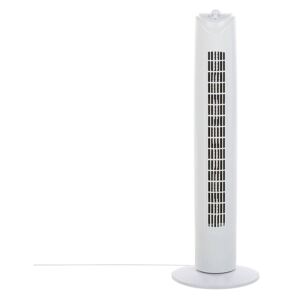 Tower Fan White Synthetic Material 3 Speeds 80 cm Oscillating Function Living Room Ventilator Free Standing Beliani