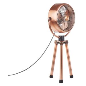 Table Fan Copper Metal Synthetic Material Height Adjustable Moving Head Modern Design Ventilator Beliani