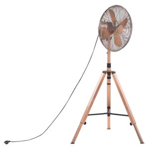 Standing Fan Copper Metal Height Adjustable Modern Design Various Speeds Oscillating Living Room Ventilator Beliani