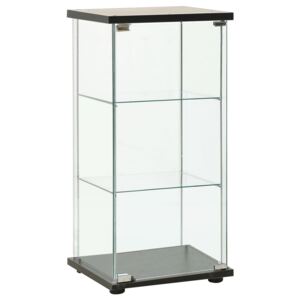 VidaXL Storage Cabinet Tempered Glass Black