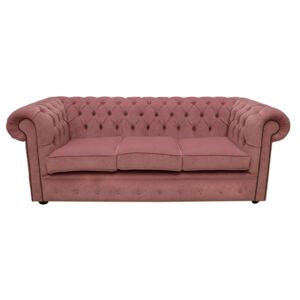 Chesterfield 3 Seater Pimlico Lilac Fabric Sofa Settee Bespoke In Classic Style