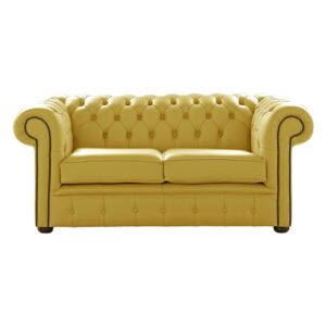 Chesterfield 2 Seater Shelly Deluca Leather Sofa Settee Bespoke In Classic Style