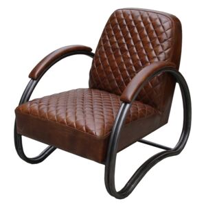 Njord Custom Made Vintage Brown Real Leather Armchair
