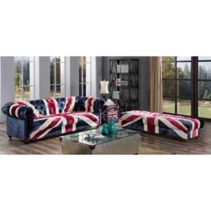 Luxury Chesterfield Union Jack Velvet Sofa