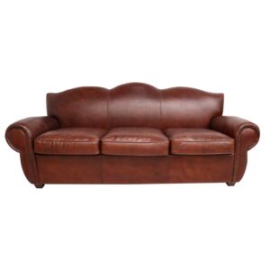 Burford 3 Seater Vintage Distressed Brown Real Leather Sofa