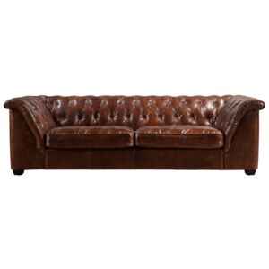 Gable Handmade Chesterfield 3 Seater Sofa Vintage Distressed Real Leather