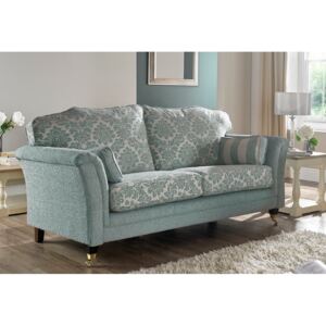 Galaxy Custom Made 3 Seater Sofa Upholstered Cadiz Duck Egg Blue Real Fabric