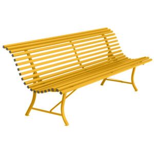 Louisiane Bench with backrest - / L 200 cm - Metal by Fermob Yellow