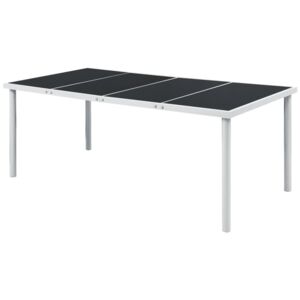 VidaXL Garden Table 190x90x74 cm Black Steel