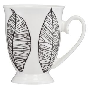 Porcelain mug Diana Black leafs 300 ml AMBITION