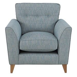 Living Proof Sofas - Brady Fabric Chair with Oak Feet - Blue