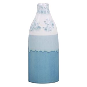 Flower Vase Blue and White Ceramic 30 cm Decorative Waterproof Piece Sky Blue Horizon Pattern Beliani