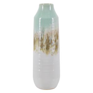 Flower Vase Multicolour Ceramic 30 cm Decorative Waterproof Watercolour Effect Decor Piece Beliani