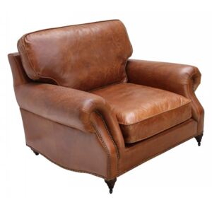 Westminster Handmade Vintage Armchair Distressed Brown Real Leather