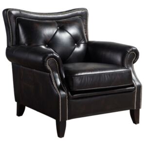 Connaught Chesterfield Armchair Vintage Tobacco Brown Distressed Real Leather