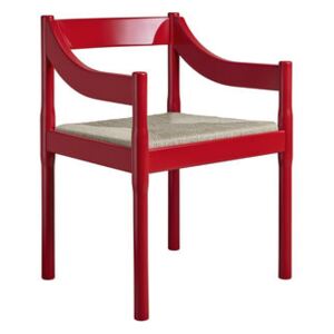 Carimate Armchair - / Vico Magistretti (1959) - 100th anniversary limited and numbered edition by Fritz Hansen Red