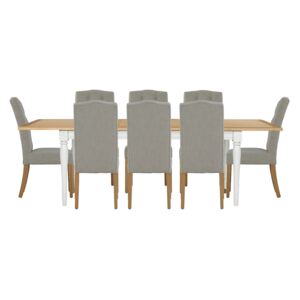Westcott Extending Dining Table and 8 Alloway Chairs - Natural
