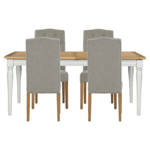 Westcott Extending Dining Table and 4 Alloway Chairs - Natural