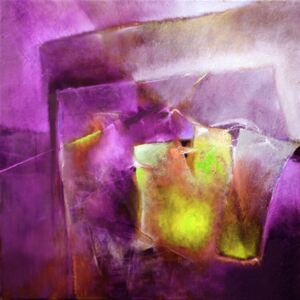 Illustration another moment on another day - yellow and purple, Annette Schmucker