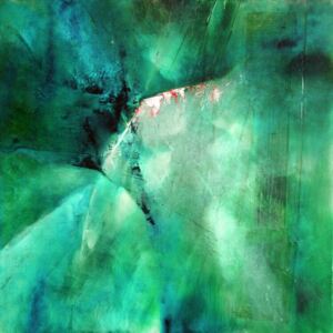 Illustration moody blue in green, Annette Schmucker