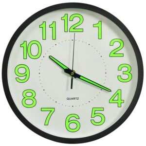 VidaXL Luminous Wall Clock Black 30 cm