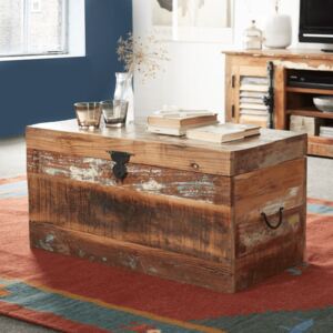 Verty Furniture Reclaimed Boat Trunk Box 40x40x80cm (HxDxW)