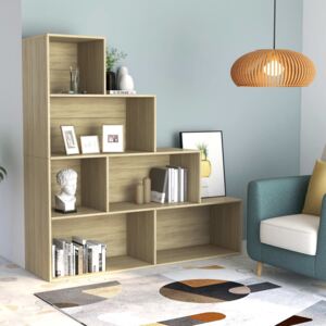 VidaXL Book Cabinet/Room Divider Sonoma Oak 155x24x160 cm Chipboard