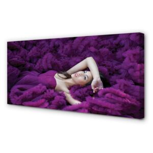 Canvas print purple woman