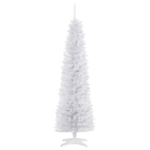 HOMCOM 1.8m 6ft Artificial Pine Pencil Slim Tall Christmas Tree with 390 Branch Tips Xmas Holiday Décor with Stand