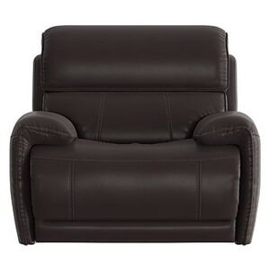 Link Leather Power Recliner Armchair with Power Headrest - Brown