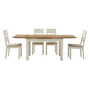 Compton Extending Dining Table and 4 Slatted Back Chairs