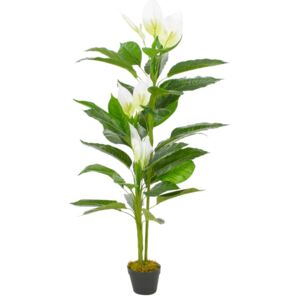 VidaXL Artificial Plant Anthurium with Pot White 155 cm