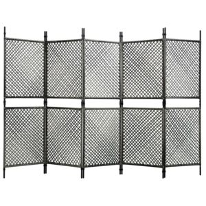 VidaXL Fence Panel Poly Rattan 3x2 m Anthracite