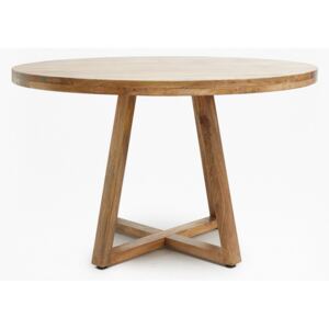 Round Wooden Dining Table - natural