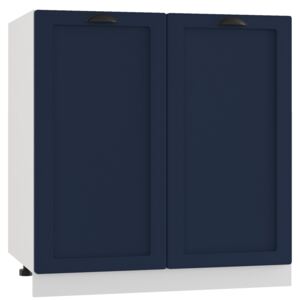 FURNITOP Lower Kitchen Cabinet ADELE D80 navy blue