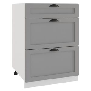 FURNITOP Lower Kitchen Cabinet ADELE D60 S/3 grey