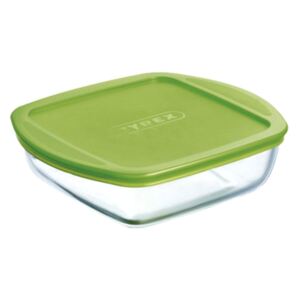 Glass casserole baking dish heat-resistant Cook & Store with lid 20 x 17 x 5,5 cm PYREX