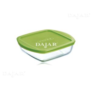 Glass casserole baking dish heat-resistant Cook & Store with lid 14 x 12 x 4 cm PYREX
