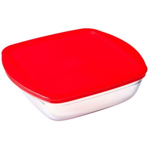 Heat resistant dish with plastic lid 20 x 17 cm OCUISINE
