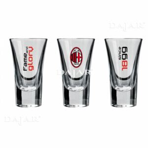 Set of 3 shot glasses AC Milan FAME AND GLORY 50ml