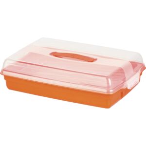 Plastic cake container 29,5 x 45 cm orange CURVER