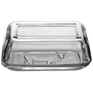 Glass butter dish with a pattern 17x10.5cm LUMINARC