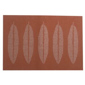 Table mat PVC/PS red Leaves 30x45cm AMBITION
