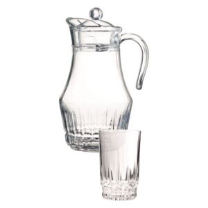 Set of 6 glasses and jug pitcher Lancier 7-pcs ARCOROC