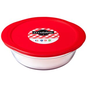 Heat resistant dish bowl with plastic lid 26 cm OCUISINE