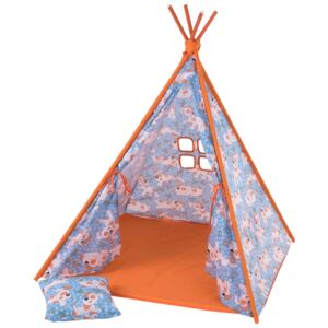Teepee tent with pillow and mat Puppies L065-13BW 104 x 104 x 124 cm PATIO