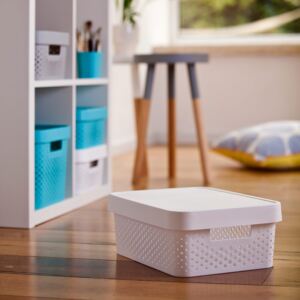 Storage box with lid transparent 11L Infinity white CURVER