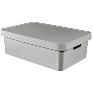 Storage box with lid 30L Infinity light grey CURVER